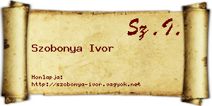 Szobonya Ivor névjegykártya